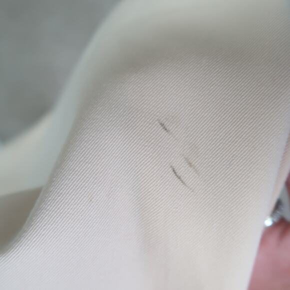 Vintage 80s cream tan wool mid length coat 12 - Picture 9 of 10